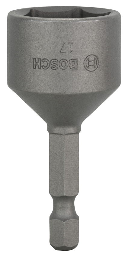Sexkantsdragningshylsa med Bosch-logotyp och text "17" i metall.