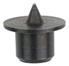 En slitstark, svart plugg med en konisk spets och rund bas, synlig från sidan.