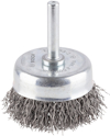 Stålborste med tråd och metallhylsa, Bosch-märke synligt, 50 mm diameter.