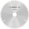 Cirkelsågblad för trä från Bosch Pro, med text: "PRO Wood", diameter- och tillverkningsinformation.