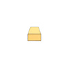 Illustration av en gul rektangel med en trapetsform på ovan. Vit bakgrund.