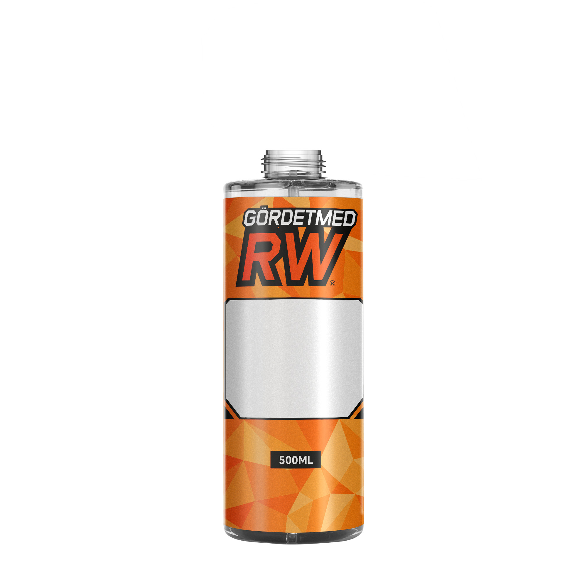 TOMFLASKA RW UTAN SPRAYTRIGGEREJ FÖR ALKALISKA VÄTSKOR 0.5L - Gelia