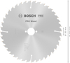 Cirkelsågklinga med text "BOSCH PRO Wood", diameter 250 mm, hålstorlek 30 mm.